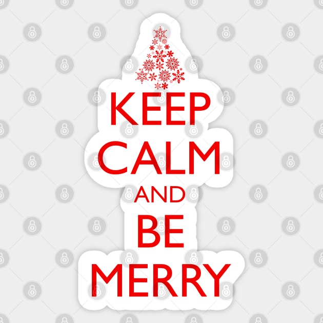 KEEP CALM AND BE MERRY, Christmas tree Sticker by HolidayBug